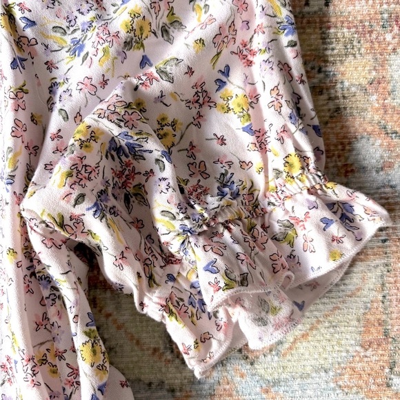 🌿💕 Urban Romantics Floral Ruffle Blouse - Picture 6 of 6